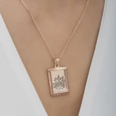 Lucky Life 925 Ayar Gumuss Rose Allah Yazılı Lucky Life Lucky Life Lucky Life Kadın Kolye - 2