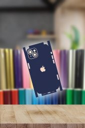 Lacivert iPhone 14 Kaplama Arka Ve Yan Full Kaplayan Koruyucu Body Hydrogel Kaplama - 2
