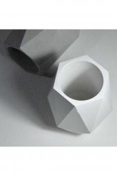 Beton Kalemlik Dekoratif Biblo Kalemlik Gri - 1
