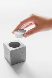 Mumluk Şamdan Beton El Yapımı Tealight Mumluk 3 Adet - 1