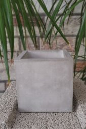 Dekoratif Beton Saksı Doğal Beton Rengi - 1