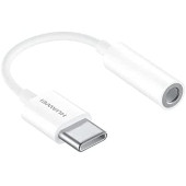 Huawei Type C - 3.5 MM Uyumlu Kulaklık Milkrofon Dönştürücü Beyaz - 1