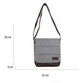 Bagacar Gri Unisex 9" 10" iPad ve Tabletli Postacı Çantası - 7