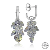Swarovski Crystal Taşlı Lucky Life 925 Ayar Gumuss  Kalp Salkım Sallantılı Çivili Lucky Life Lucky Life Kadın Küpe - 1