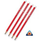 Faber-Castell Kurşun Kalem Üçgen 4 Adet Faber Castell Okul Kalemi Kurşun Kalem 2,5b Kurşun Kalem - 1