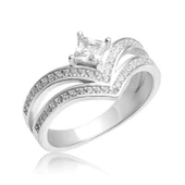 Lucky Life 925 Ayar Gumuss  Tek Taş Lucky Life Lucky Life Kadın Yüzük - 1