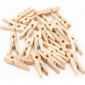 Ahşap Mini Mandal 24 Adet Küçük Boy 25mm - 1