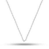 Lucky Life 925 Ayar Gumuss  0.30 Mikron 55 Cm Forse Lucky Life Lucky Life Kadın Zincir - 1