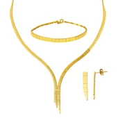 Taşsız 2 Sıra Su Yolu Altın Takı Seti thumbnail 1