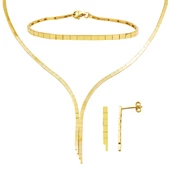 Taşsız Su Yolu Altın Takı Seti thumbnail 1