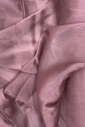 Abiye Elbiselik Işıltılı Tül Cam Organze Kumaş Koyu Gül - 2