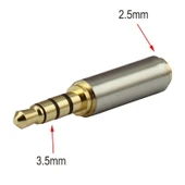 3.5mm Erkek to 2.5mm Dişi Kulaklık Çevirici Jack Altın Uç - 4