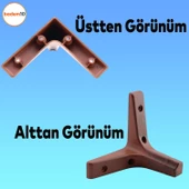 Sedef Lüks Mobilya Kanepe Sehpa Tv Ünitesi Koltuk Ayağı 12 Cm Ceviz Ahşap Desenli Ayakları (4 ADET) - 8