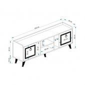 BMdekor TV Sehpası Raks Ceviz 150 cm - 5