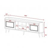 BMdekor TV Sehpası Raks Ceviz 180 cm - 5