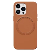 iPhone 13 Pro Max Magsafe Özellikli Leather Deri Kılıf - 6