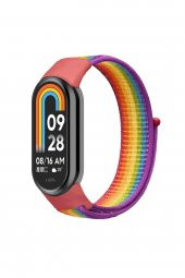 Mi Band 8 Uyumlu Kayış Spor Kumaş Cırt Cırtlı Kordon - 1