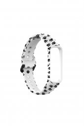 Samsung Galaxy Fit 2 Akıllı Bileklik Uyumlu Desenli Silikon Kordon Kayış thumbnail 1