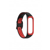 Samsung Galaxy Fit 2 Akıllı Bileklik Uyumlu Delikli Desenli Silikon Kordon Kayış - 4
