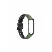 Samsung Galaxy Fit 2 Akıllı Bileklik Uyumlu Desenli Silikon Kordon Kayış - 5