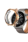 Huawei Watch Gt3 Pro 46mm Uyumlu Kasa Ve Ekran Koruyucu 360 Tam Koruma Silikon Kılıf thumbnail 1