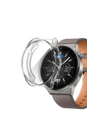 Huawei Watch Gt3 Pro 46mm Uyumlu Kasa Ve Ekran Koruyucu 360 Tam Koruma Silikon Kılıf - 1