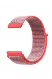 Samsung Galaxy Watch 4 40mm / 44mm Uyumlu Spor Kumaş Desenli Cırt Cırtlı Kordon Kayış - 1