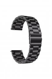 Samsung Galaxy Watch 46mm Uyumlu Kordon Klasik Baklava Model Paslanmaz Çelik Metal Kayış thumbnail 1