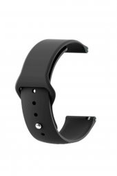 Amazfit Pace 2 Stratos Akıllı Saat Ile Uyumlu Yumuşak Dokulu Siyah Silikon Kordon Kayış - 1