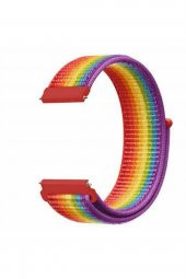 Samsung Gear Sport Sm-r600 Uyumlu Spor Kumaş Desenli Cırt Cırtlı Kordon Kayış - 1