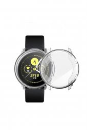 Samsung Galaxy Watch Active 2 44mm Uyumlu Önü Kapalı Silikon Ekran Ve Kasa Koruyucu Kılıf - 1