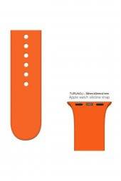 Apple Watch Kordon 1 2 3 4 5 6 7 SE Seri Uyumlu 38 mm/40 mm/41 mm Silikon Kordon Kayış - 1