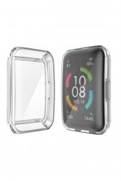 Honor Band 6 Uyumlu Önü Kapalı Silikon Ekran Ve Kasa Koruyucu Kılıf - 1