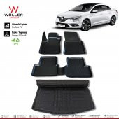 Renault Megane 4 Paspas Bagaj Havuzu Sedan 2016 2023 3D Wöller Ultraflex Set - 1