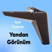 Sedir Lüks Mobilya Kanepe Sehpa Tv Ünitesi Koltuk Ayağı 12 Cm Siyah Baza Ayakları 4 Adet - 6
