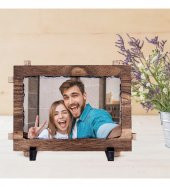 Kişiye Özel Foto Baskılı Doğal Taşlı Ahşap Çerçeve 12x17 cm HK2743 - 1