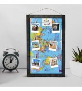 Seyahat Gezgini (Travel Journal) Tasarım İpli Fotoğraf Çerçevesi 6 ADET POLA FOTO BASKILI HK2725 - 1