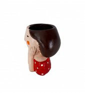 Dream Girl Özel Tasarımlı Kırmızı Sukulent Saksı HK2718 - 4