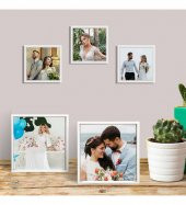 Yapışkanlı Sök Tak Pola Çerçeveler 12x12cm - 5'li Paket FOTO BASKI HEDİYELİ HK2713 - 2