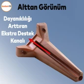 Sedir Lüks Mobilya Kanepe Tv Ünitesi Koltuk Konsol Ayağı 18 Cm Ahşap Desenli Ayakları 4 Adet - 6