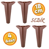 Sedir Lüks Mobilya Kanepe Tv Ünitesi Koltuk Konsol Ayağı 18 Cm Ahşap Desenli Ayakları 4 Adet - 1