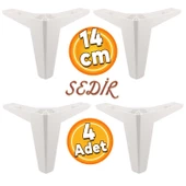 Sedir Lüks Mobilya Kanepe Sehpa Tv Ünitesi Koltuk Ayağı 14 Cm Beyaz Ayakları 4 Adet thumbnail 1