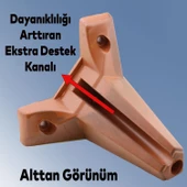 Sedir Lüks Mobilya Kanepe Sehpa Tv Ünitesi Koltuk Ayağı 12 Cm Ahşap Desenli Baza Ayakları 4 Adet - 5