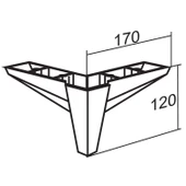 Sedir Lüks Mobilya Kanepe Sehpa TV Ünitesi Koltuk Ayağı 12 cm Ahşap Desenli Kahverengi Ayak 4 ADET thumbnail 6