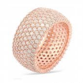 Gümüş 7 Sıra Rose Tamtur Bayan Yüzük SL2382 thumbnail 1