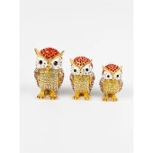 Üçlü Baykuş Swarovski Taşlı Mücevher Kutusu thumbnail 2