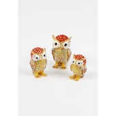 Üçlü Baykuş Swarovski Taşlı Mücevher Kutusu thumbnail 3