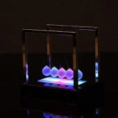 Renkli Işıklı Newton Beşiği Denge Balans Topları Pilli 15 cm - 2