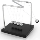 Newton Beşiği Denge Balans Topları Z Stant 14 cm thumbnail 2