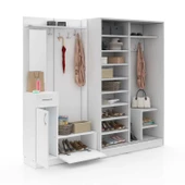 ABRE vm-36300 BEYAZ VESTİYER PORTMANTO AYAKKABILIK - 4